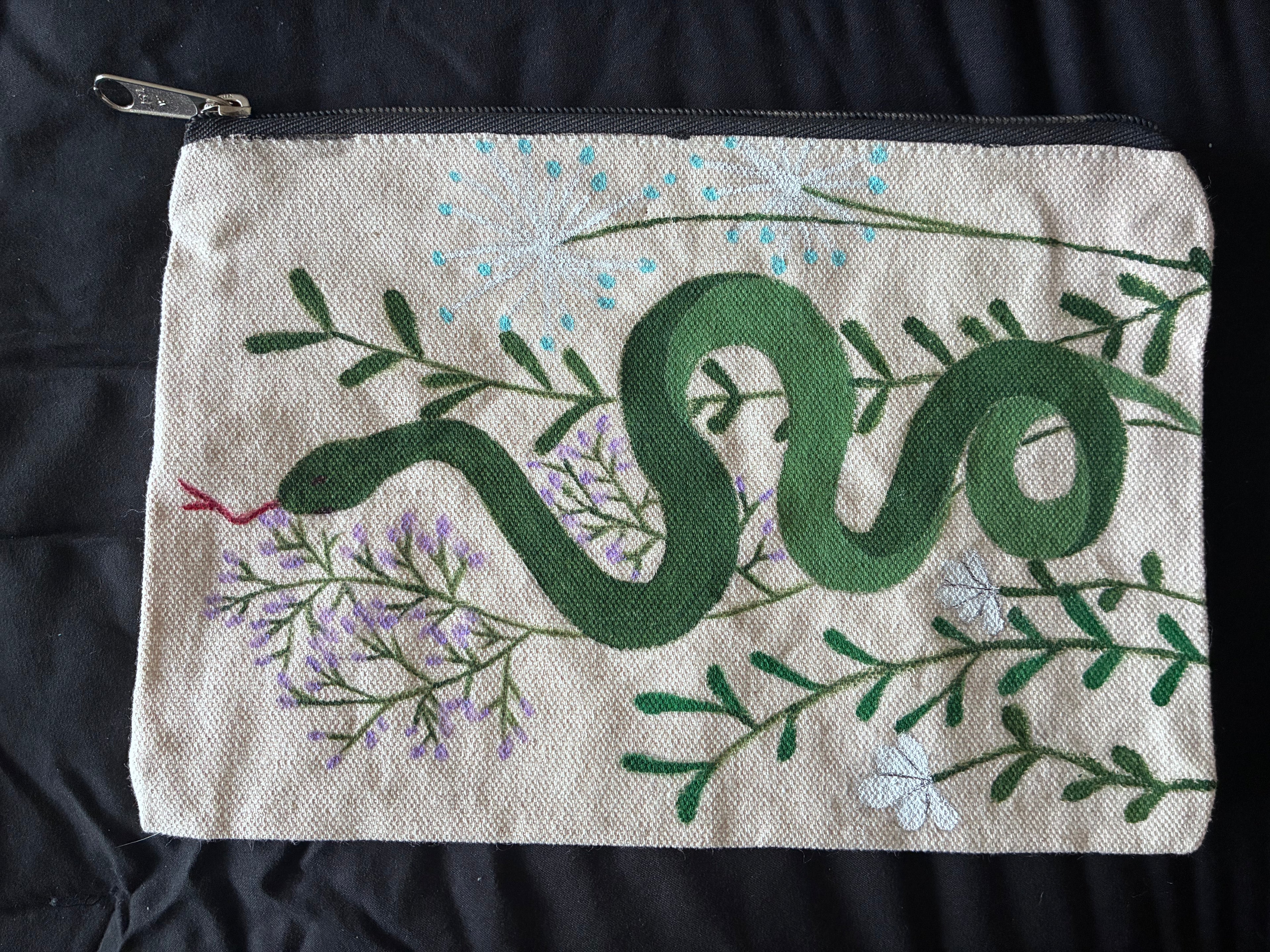 Medium hand painted to go bag ￼